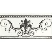 Бордюр Almera Ceramica Noblesse Cenefa Blanco Silver